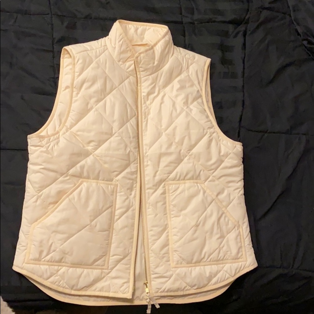 J. Crew cream vest size L